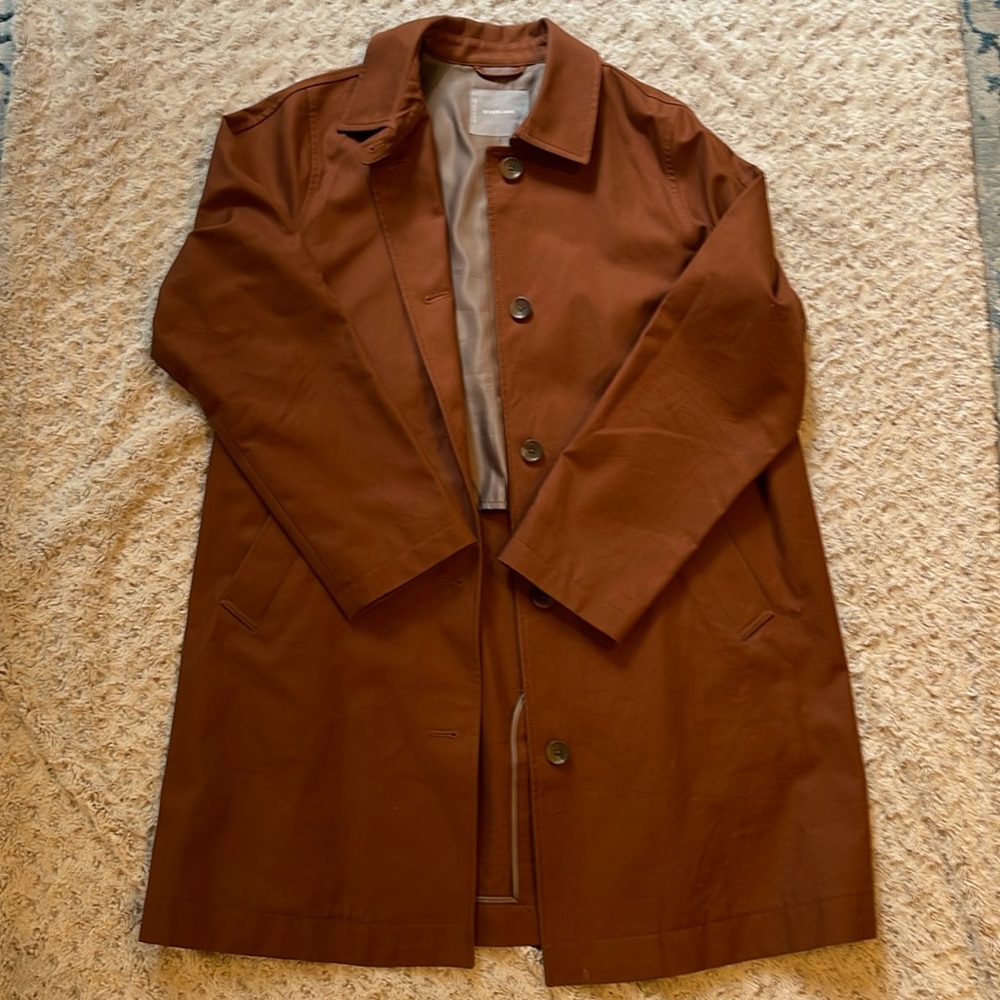 Everlane women’s car coat beautiful rust color size 12